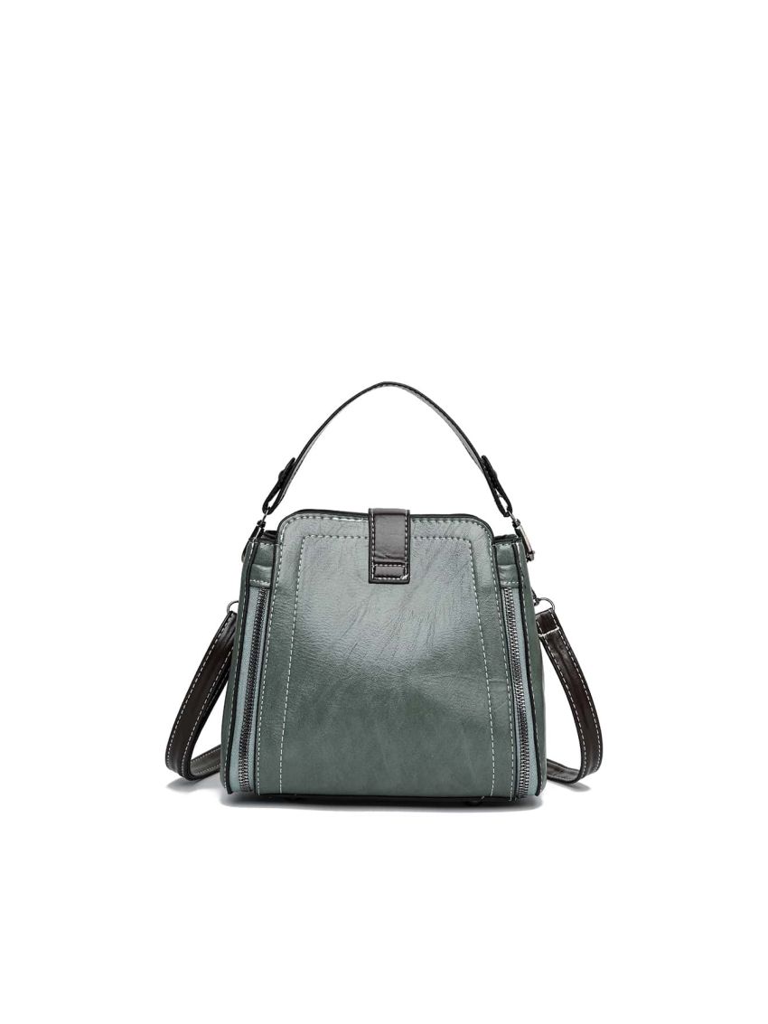 Mini Two Tone Twist Lock Bucket Bag