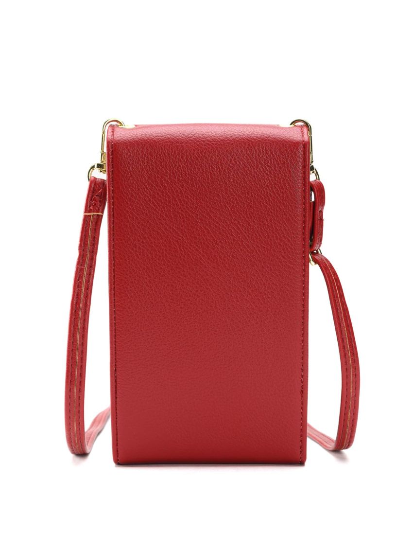 Metal Decor Flap Phone Wallet