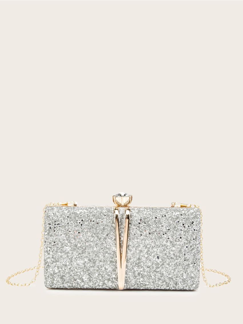 Glitter Chain Evening Bag