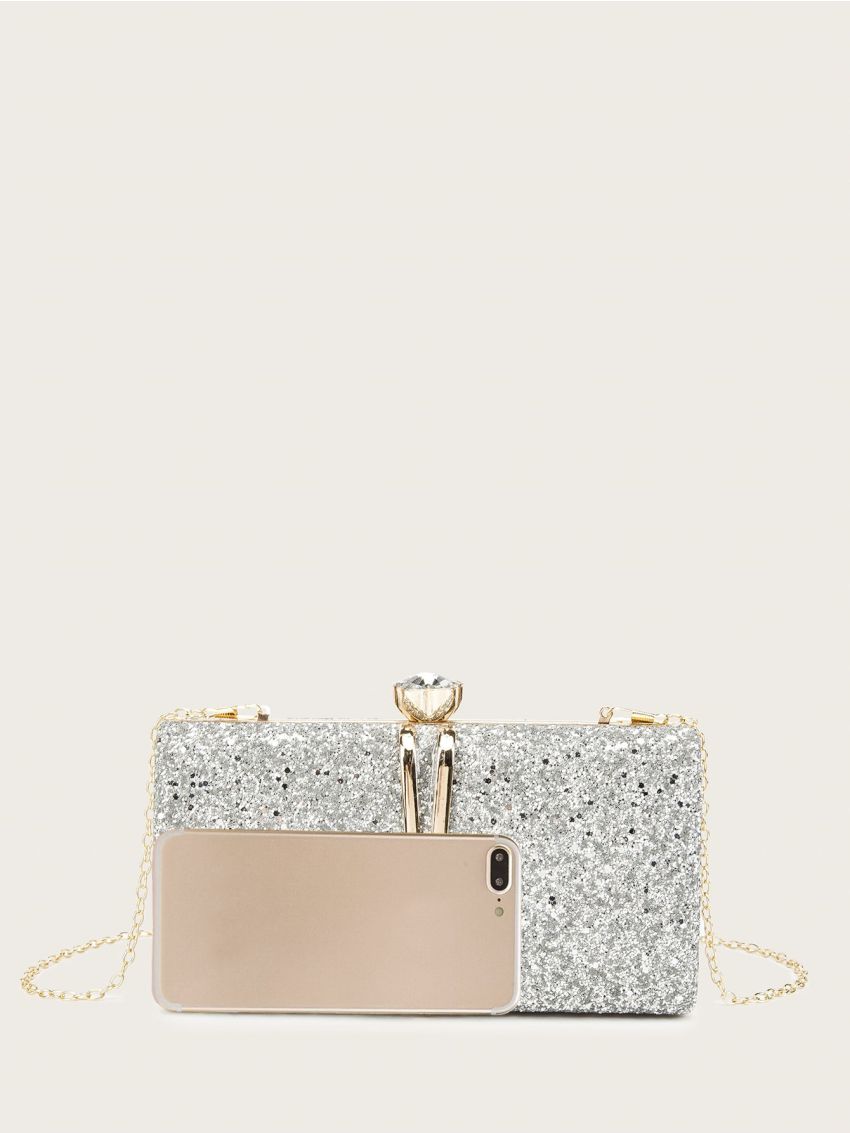 Glitter Chain Evening Bag