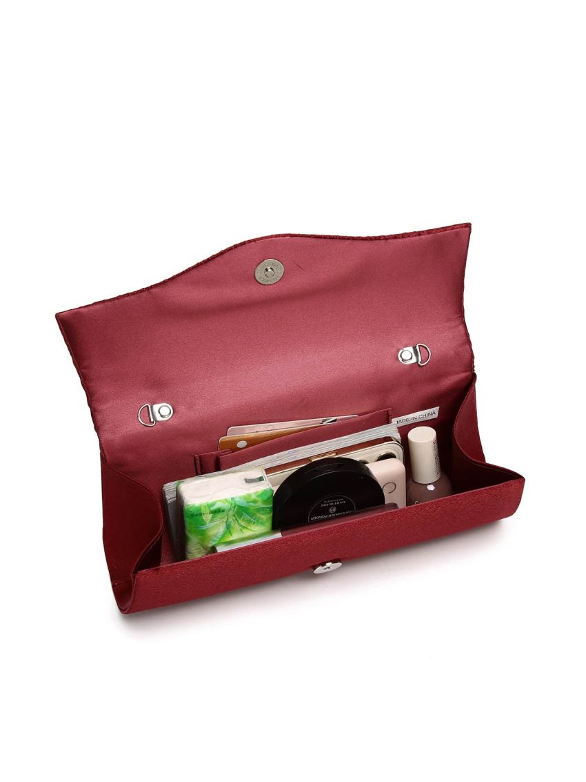 Rhinestone Decor Flap Square Bag