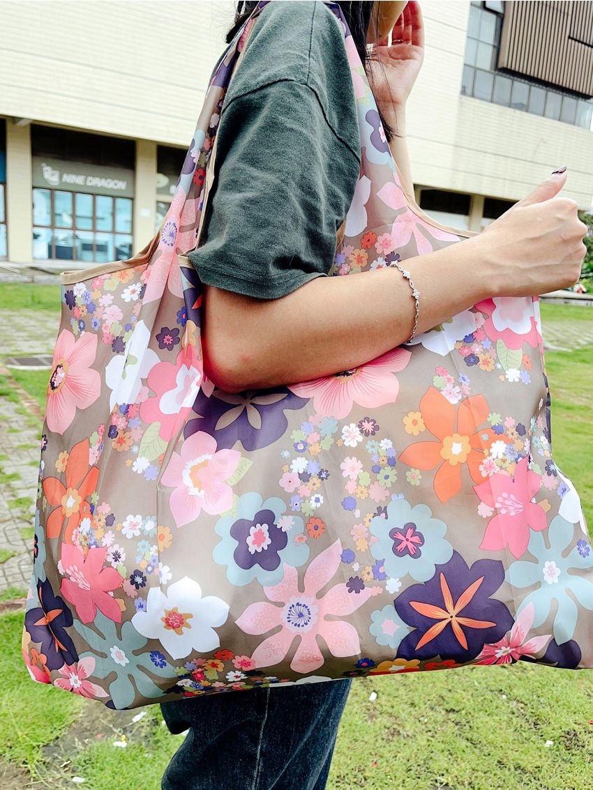 Floral Pattern Shopper Bag