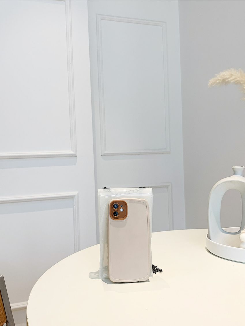 Letter Print Phone Wallet Chain Strap