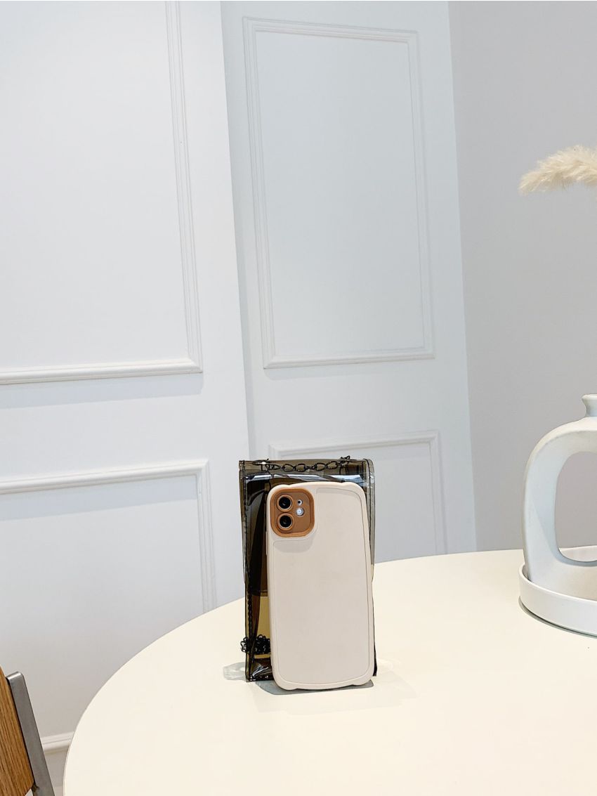 Letter Print Phone Wallet Chain Strap