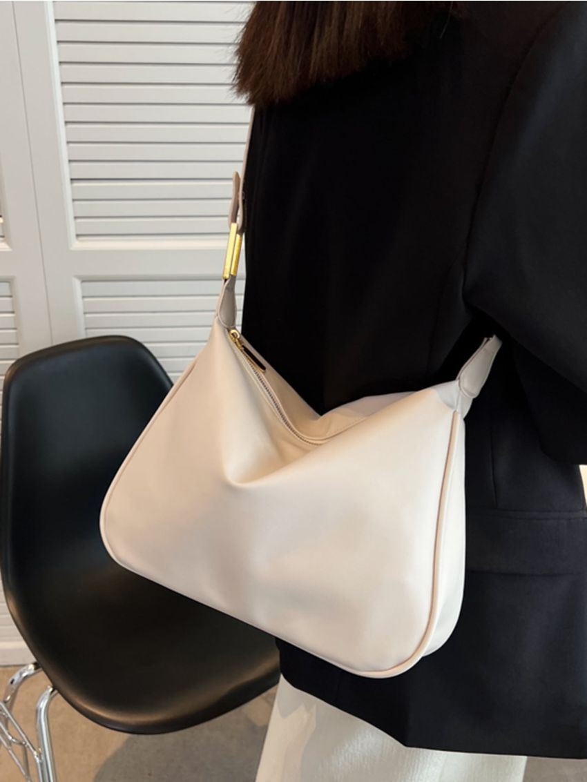 Minimalist Zipper Hobo Bag