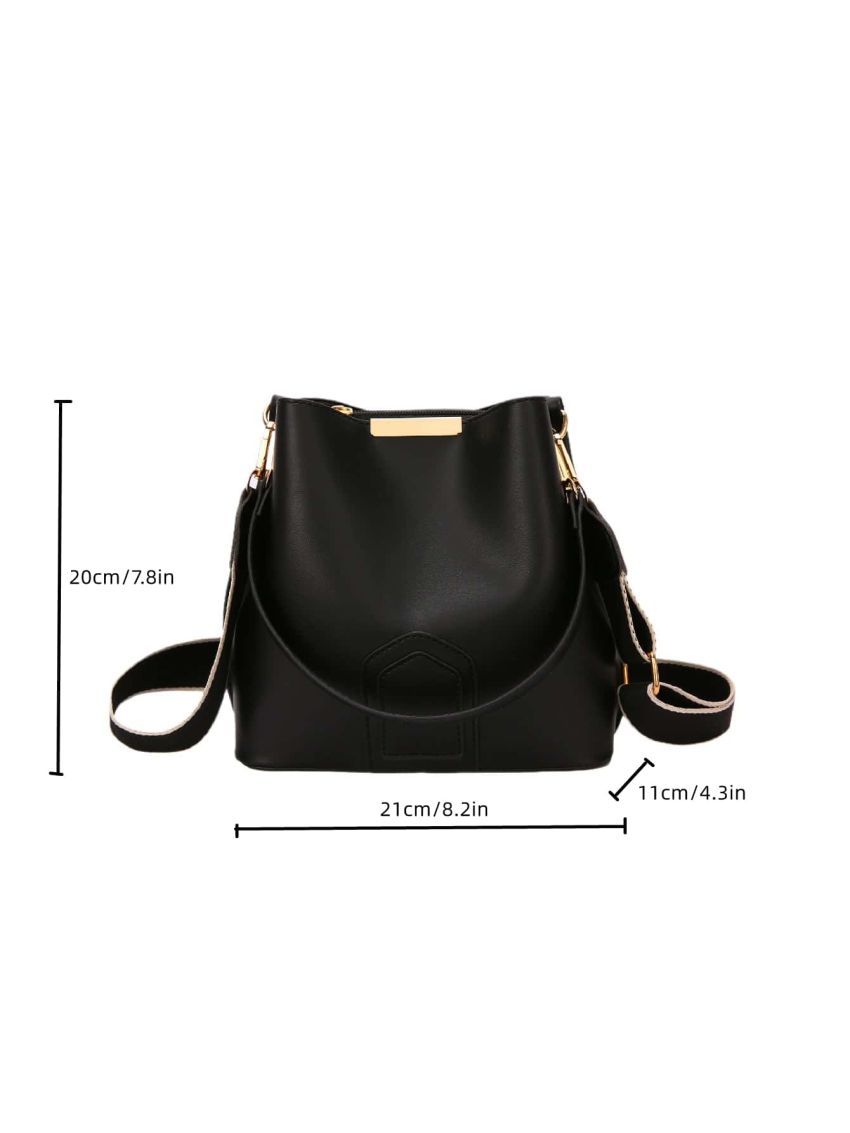 Snap Button Bucket Bag