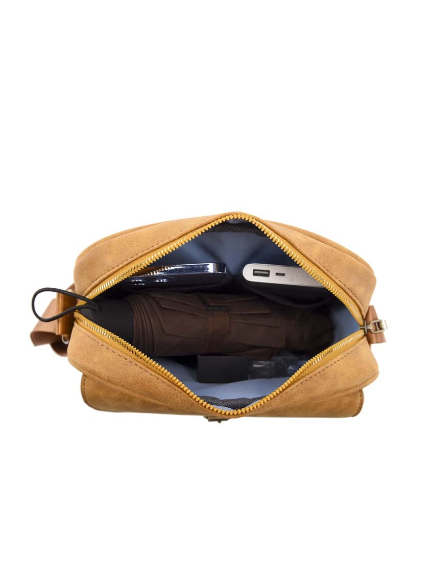 Small Square Bag Vintage Buckle Decor Paper