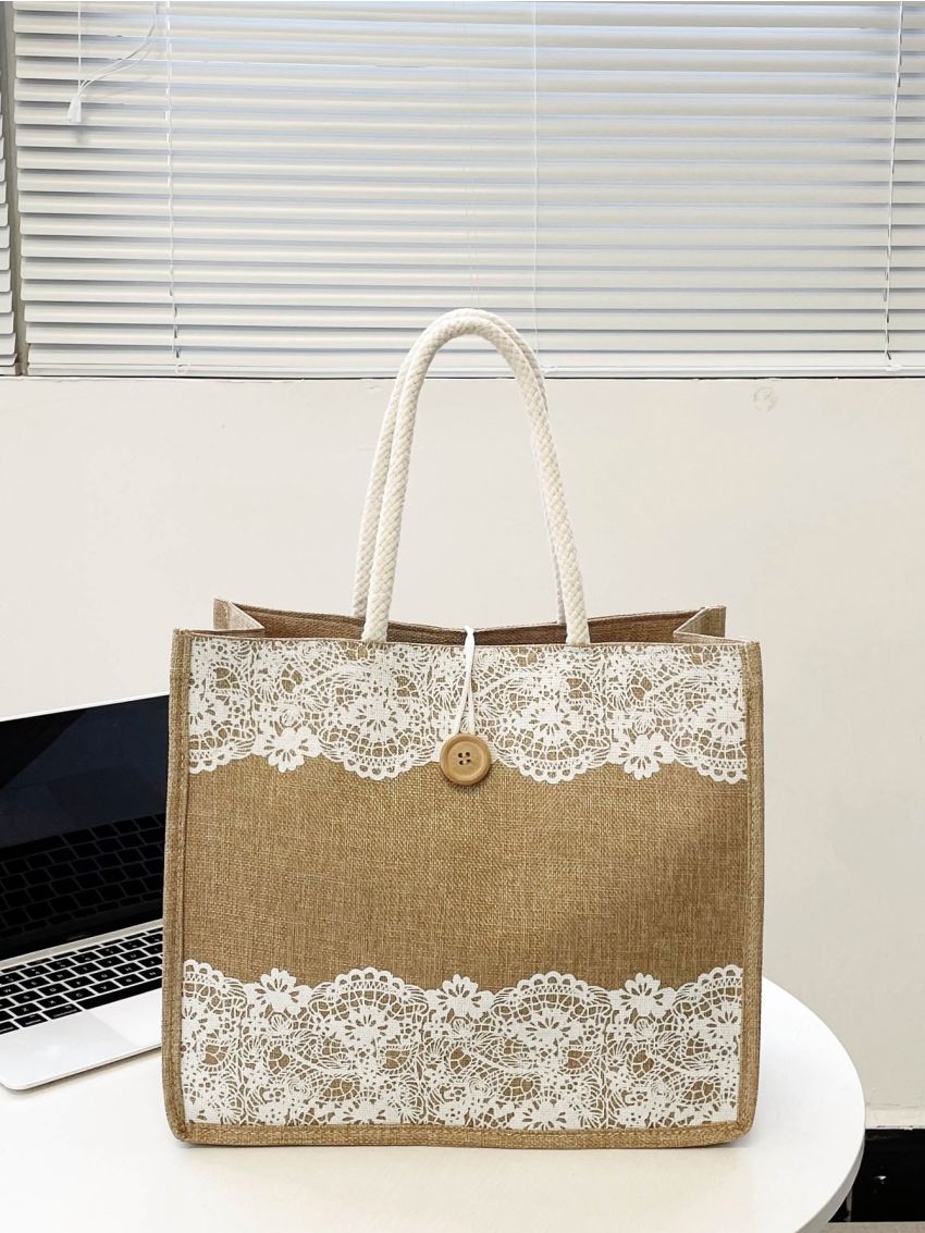 Geometric Pattern Shopper Bag