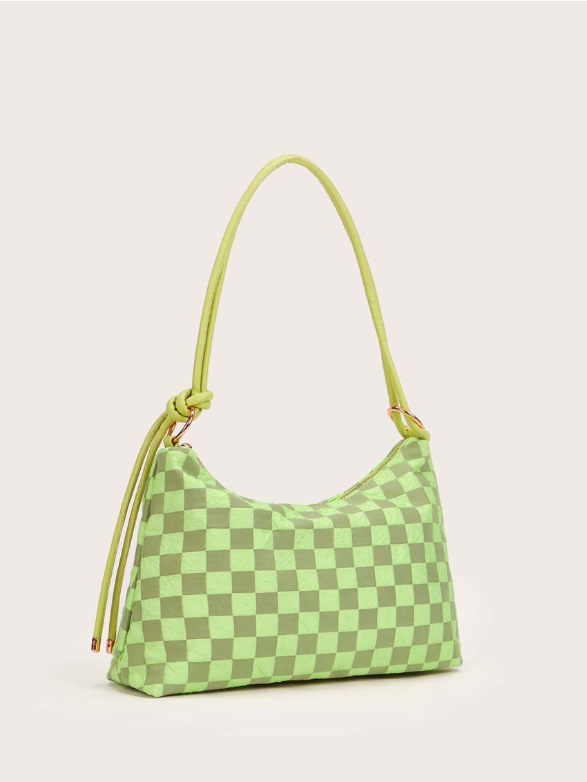 Retro Checkered Pattern Shoulder Bag