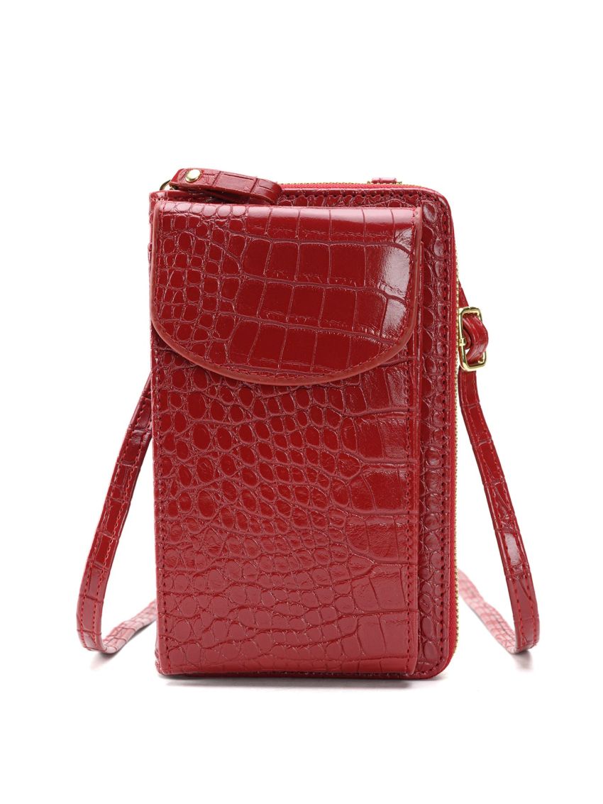 Geometric Embossed Phone Wallet