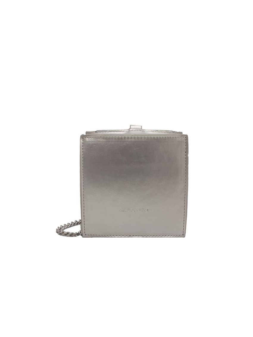 Mini Metallic Letter Embossed Square Bag