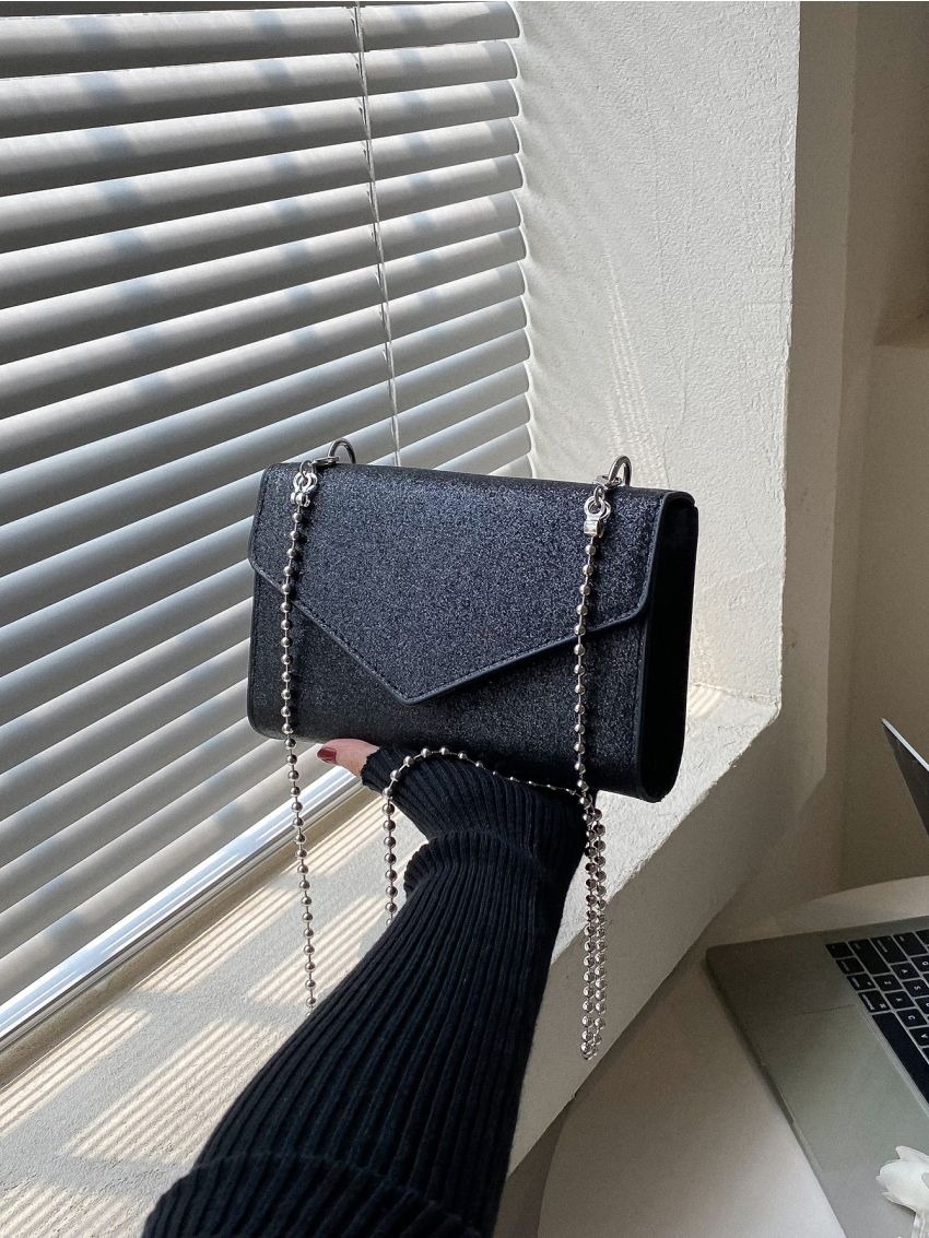 Glitter Chain Square Bag