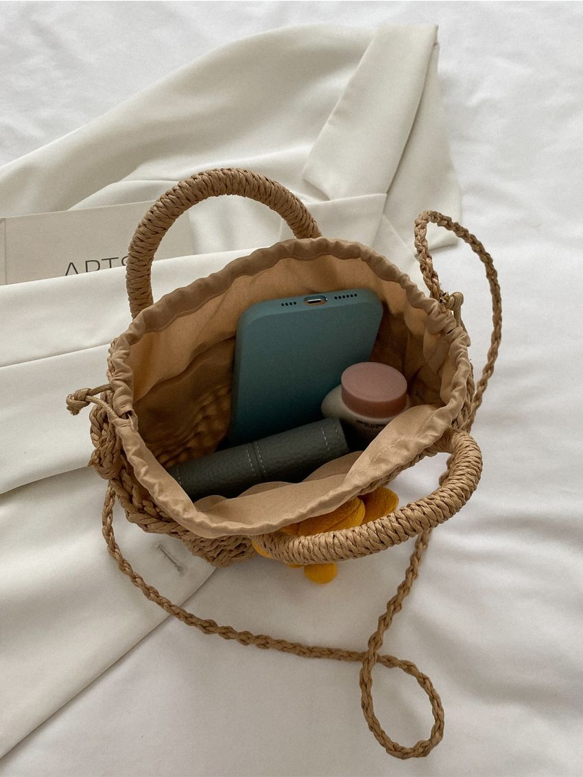 Mini Hollow Out Straw Bag