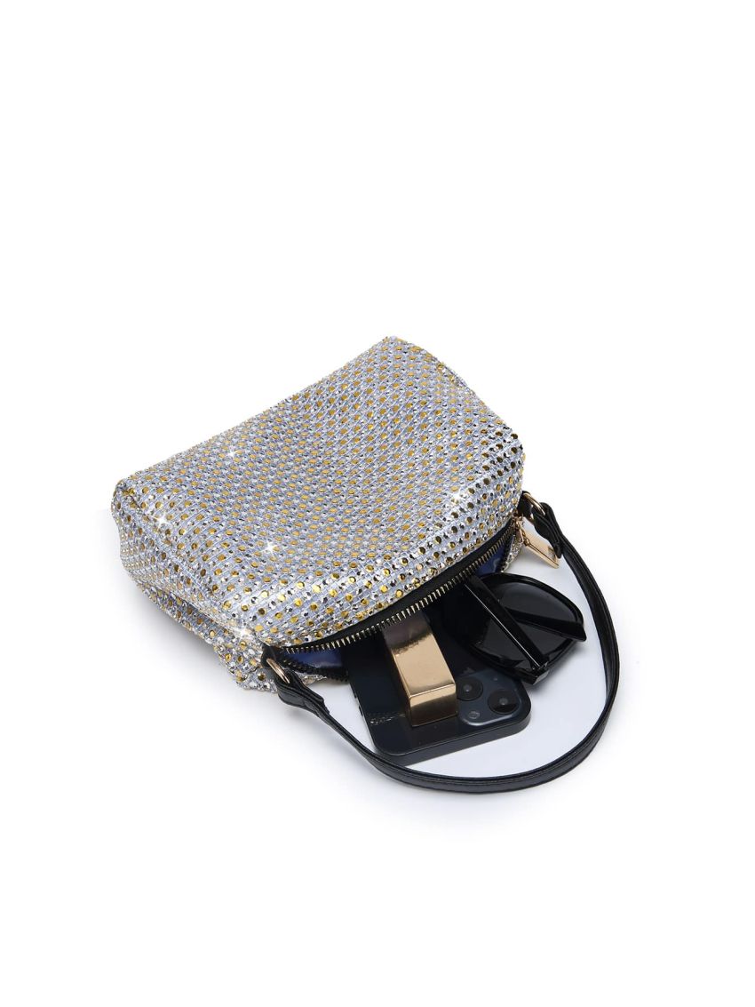 Mini Rhinestone Decor Square Bag