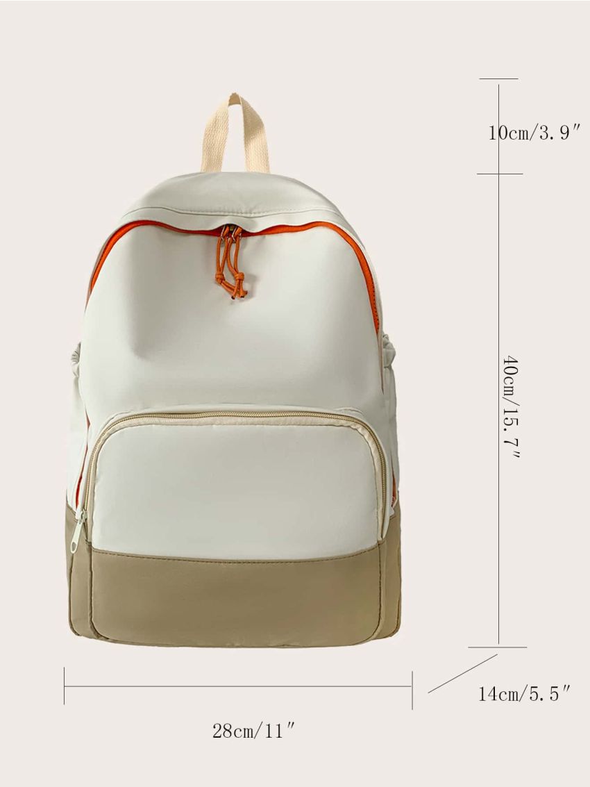 Colorblock Large Capacity Functional Backpack