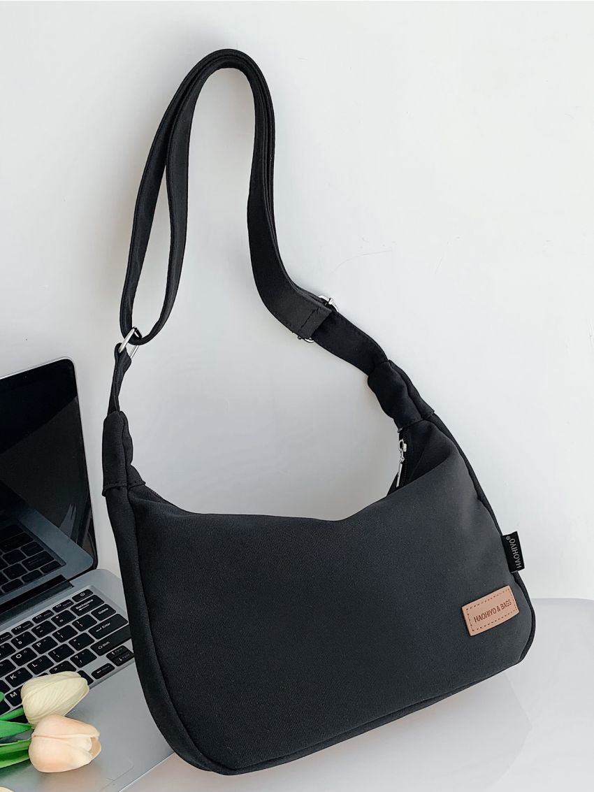 Patch Detail Hobo Bag