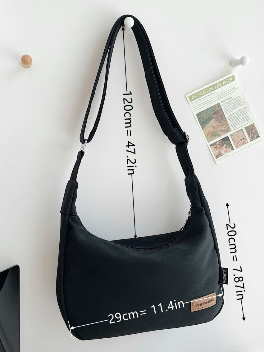 Patch Detail Hobo Bag