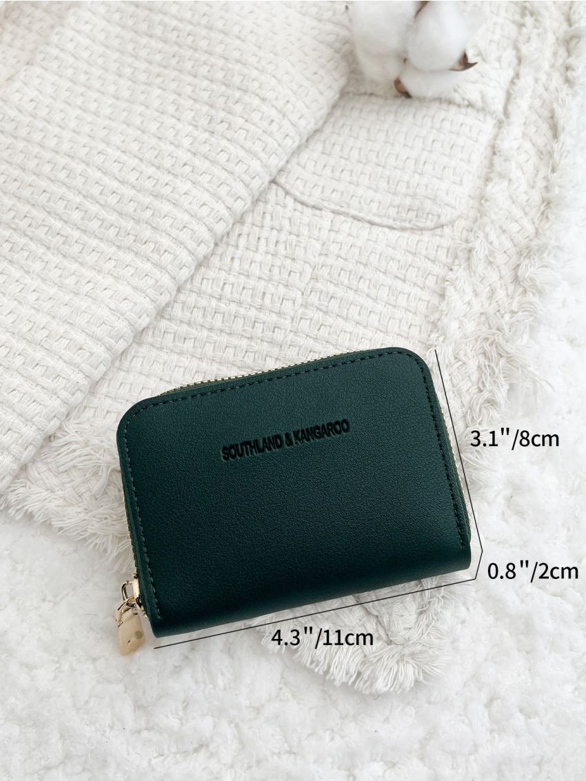 Letter & Litchi Embossed Card Holder Multi-Card Card Organizer For Storage Credit Cards