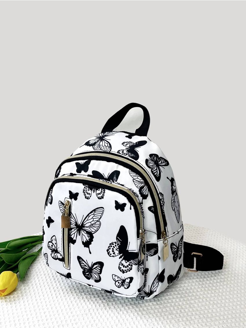 Butterfly Print Classic Backpack