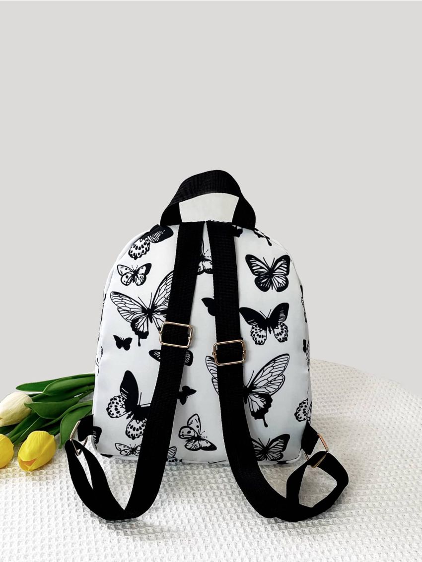 Butterfly Print Classic Backpack