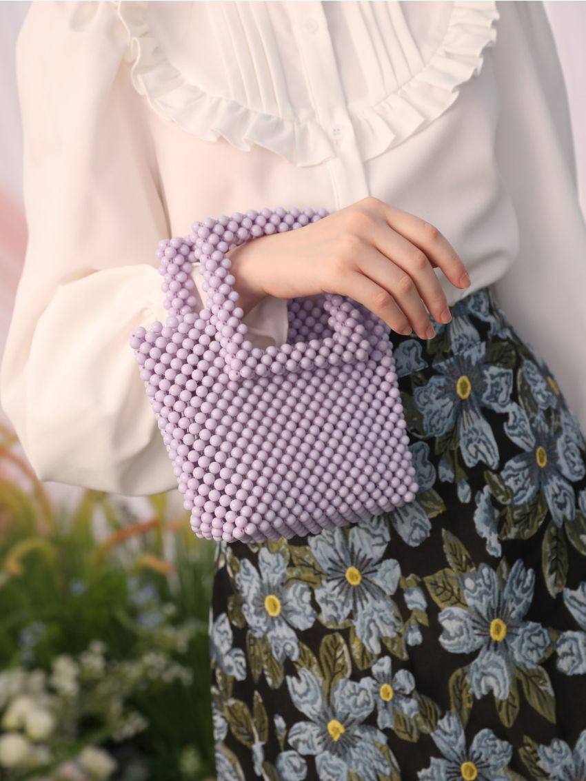 Mini Beaded Square Bag