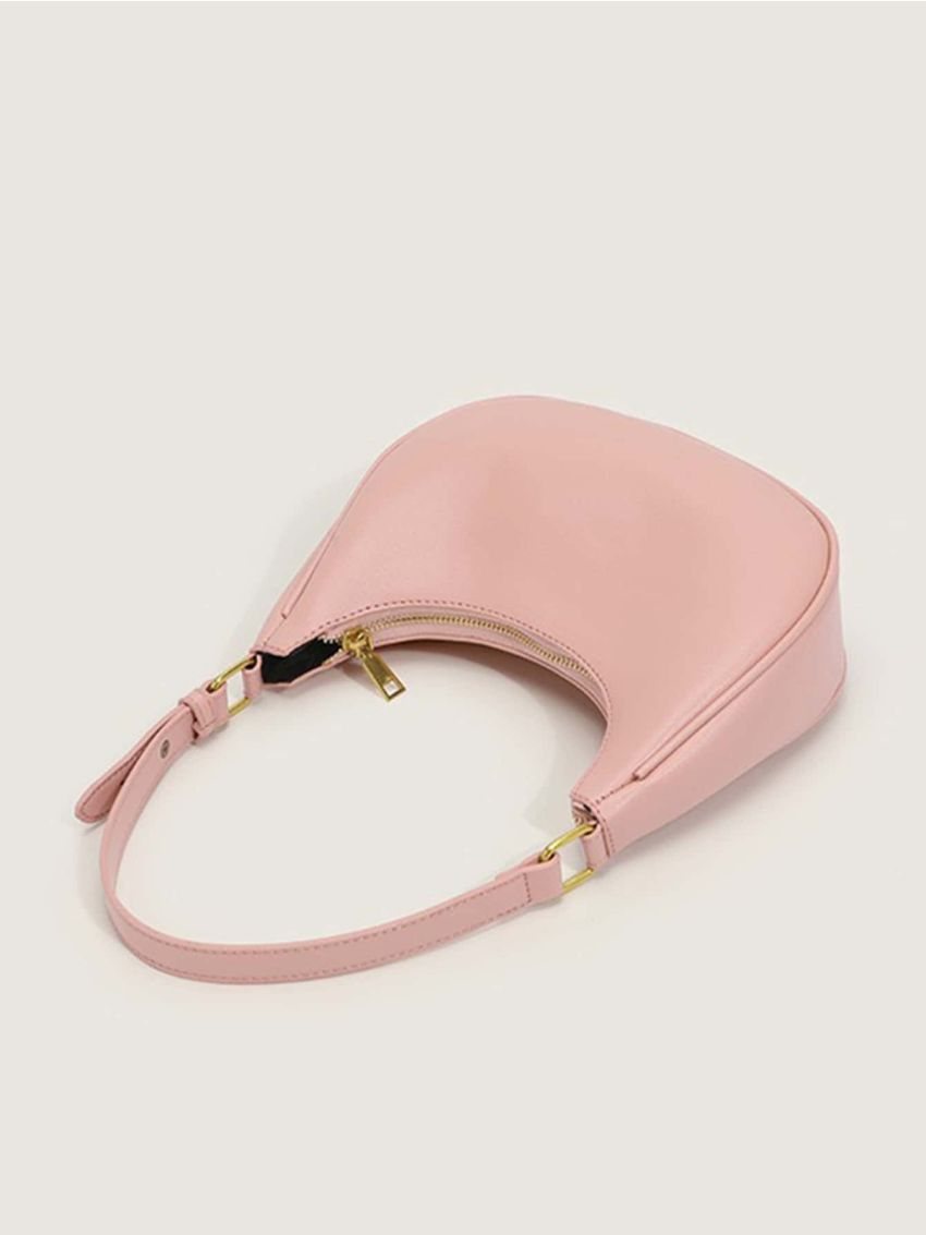 Women's Shoulder Bag, Simple All-match Underarm Bag, Solid Color Baguette Bag, Minimalist Hobo Bag