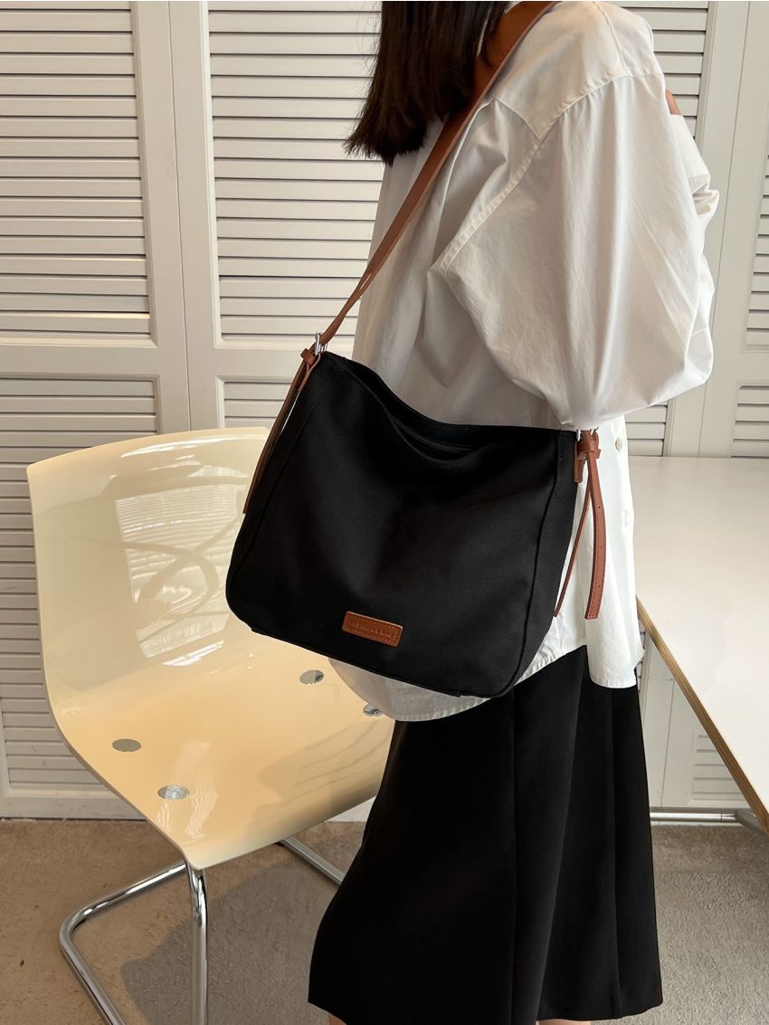 Letter Patch Decor Square Bag