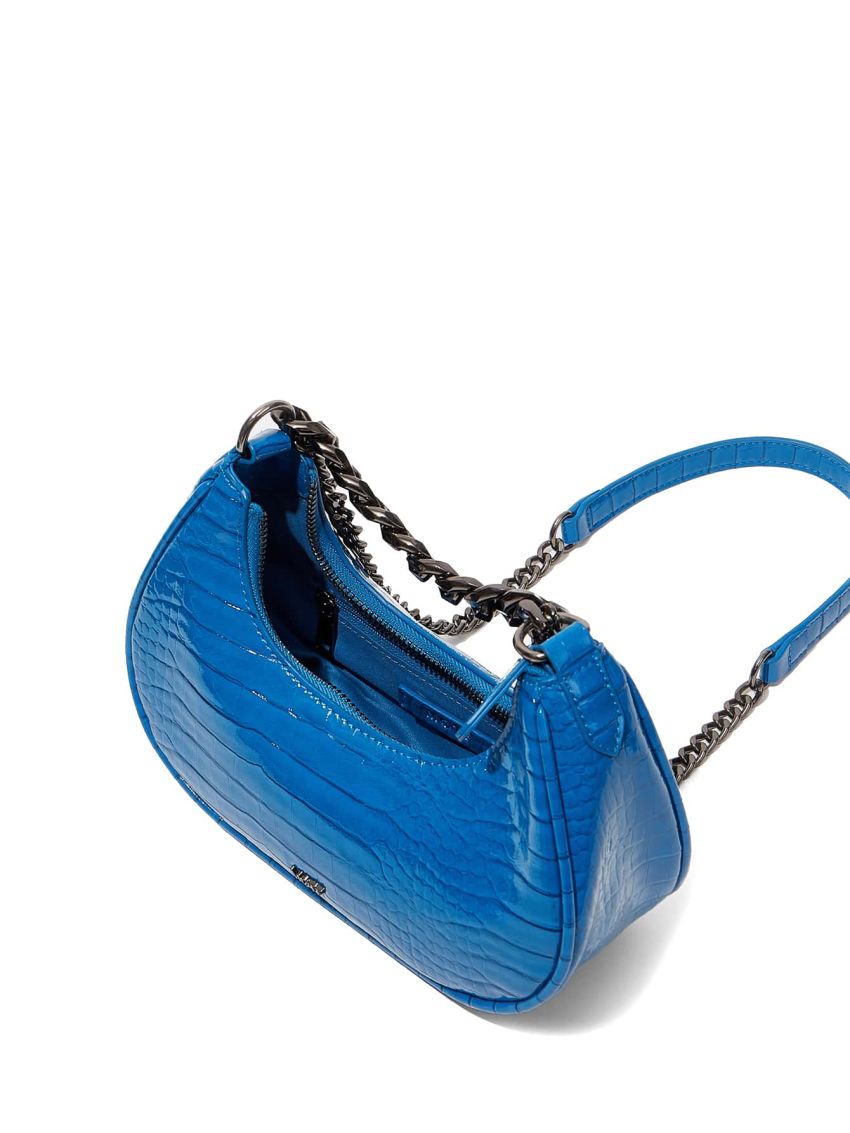 PREMIUM ARTIFICIAL PATENT LEATHER CROCODILE EMBOSSED SATCHEL BAG