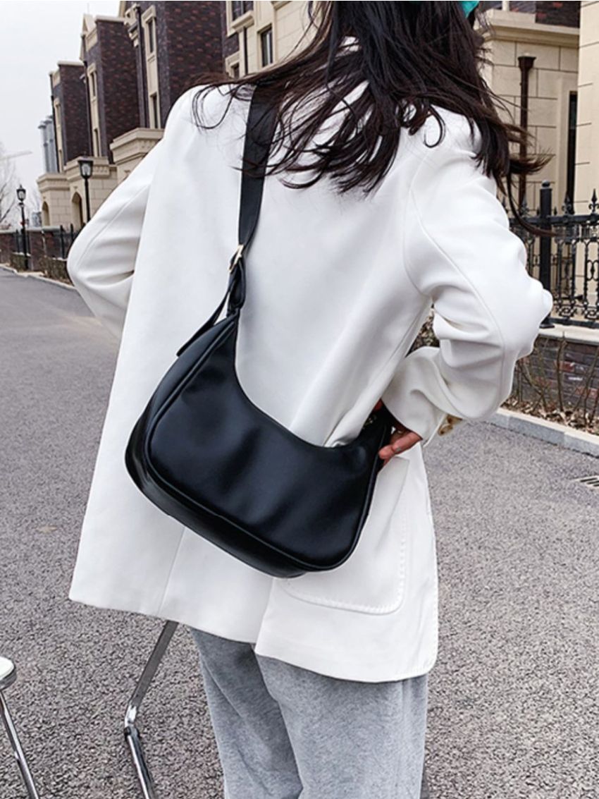 Minimalist Zipper Hobo Bag