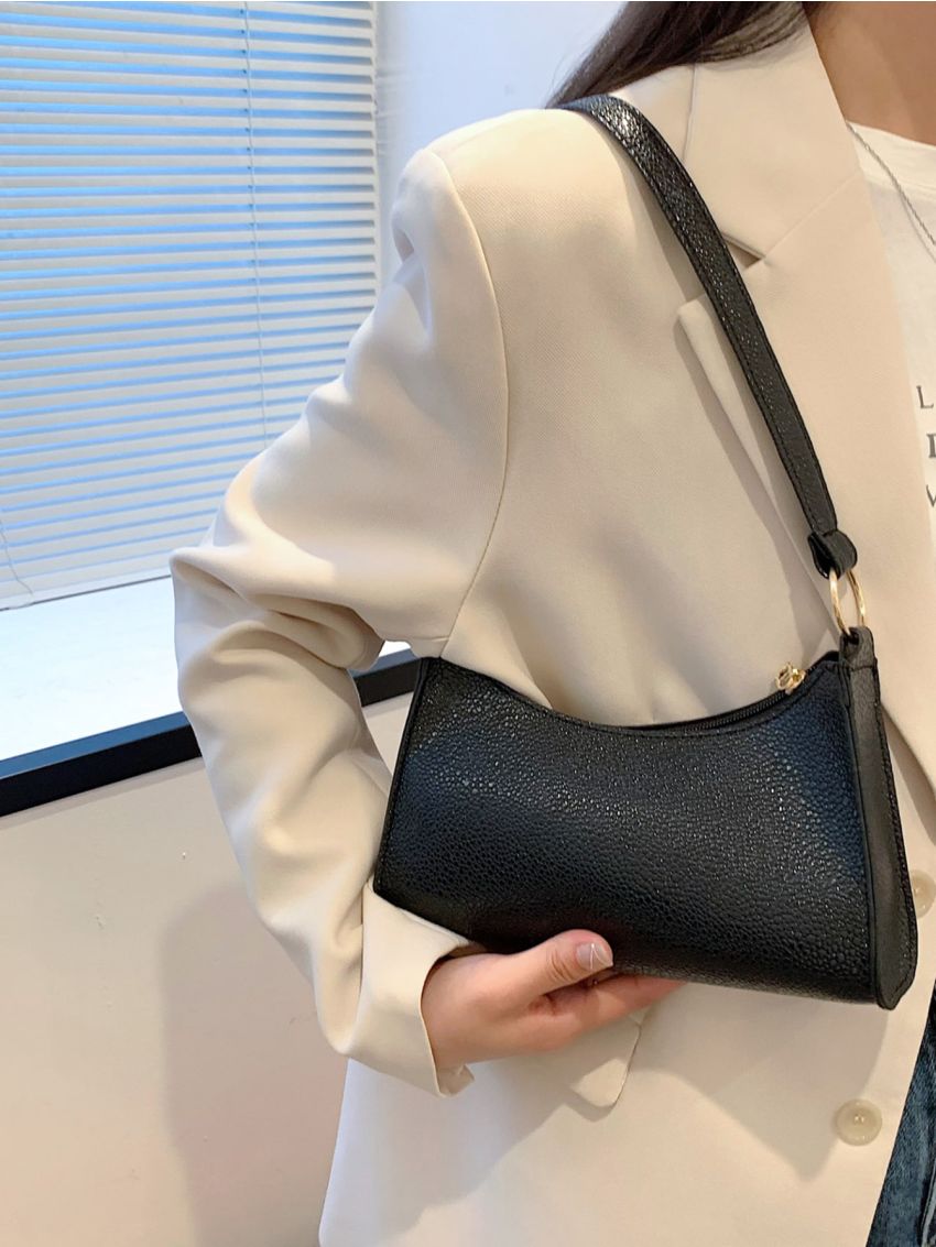 Small Baguette Bag Solid Color