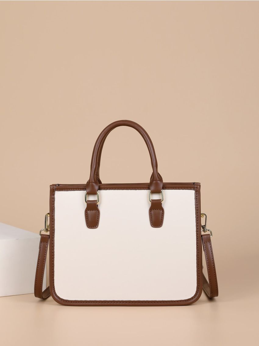 Geometric Quilted Square Bag