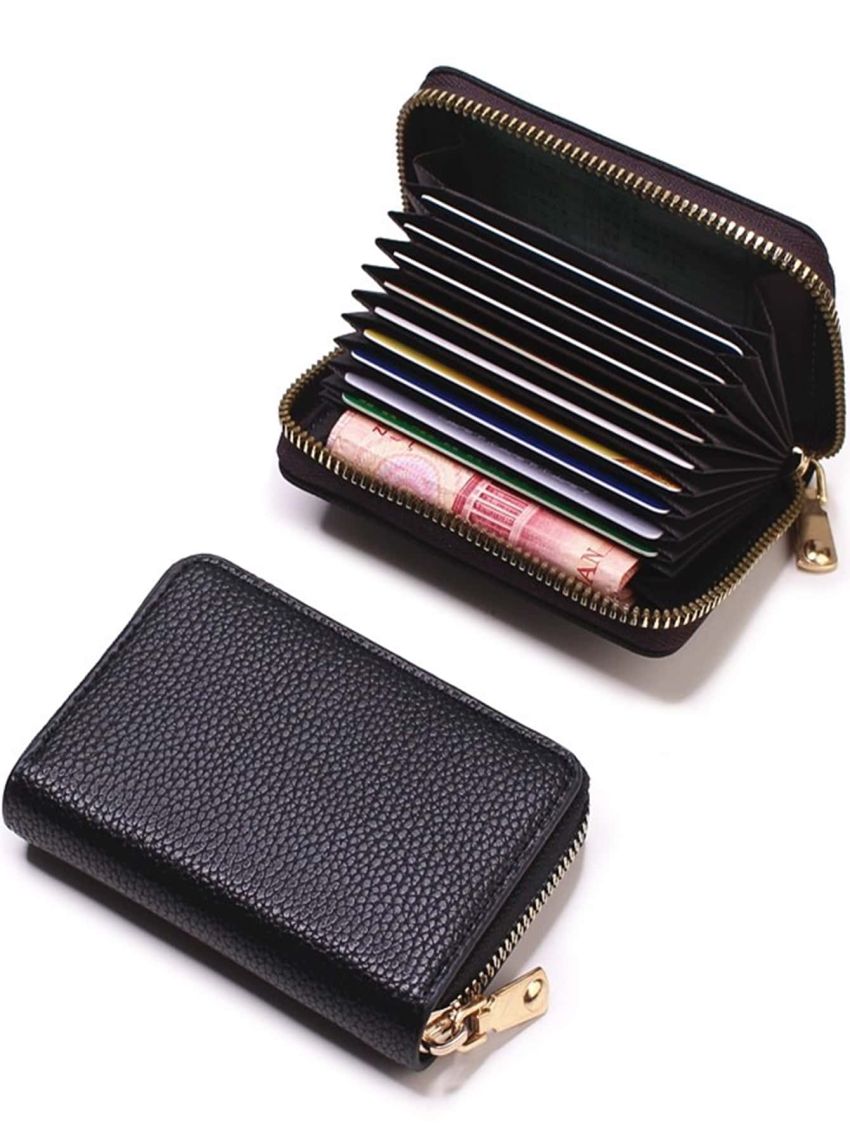 Cards Holder PU Business Bank Credit Bus ID Card Holder Cover Coin Pouch Anti Demagnetization Wallet Bag Organizer