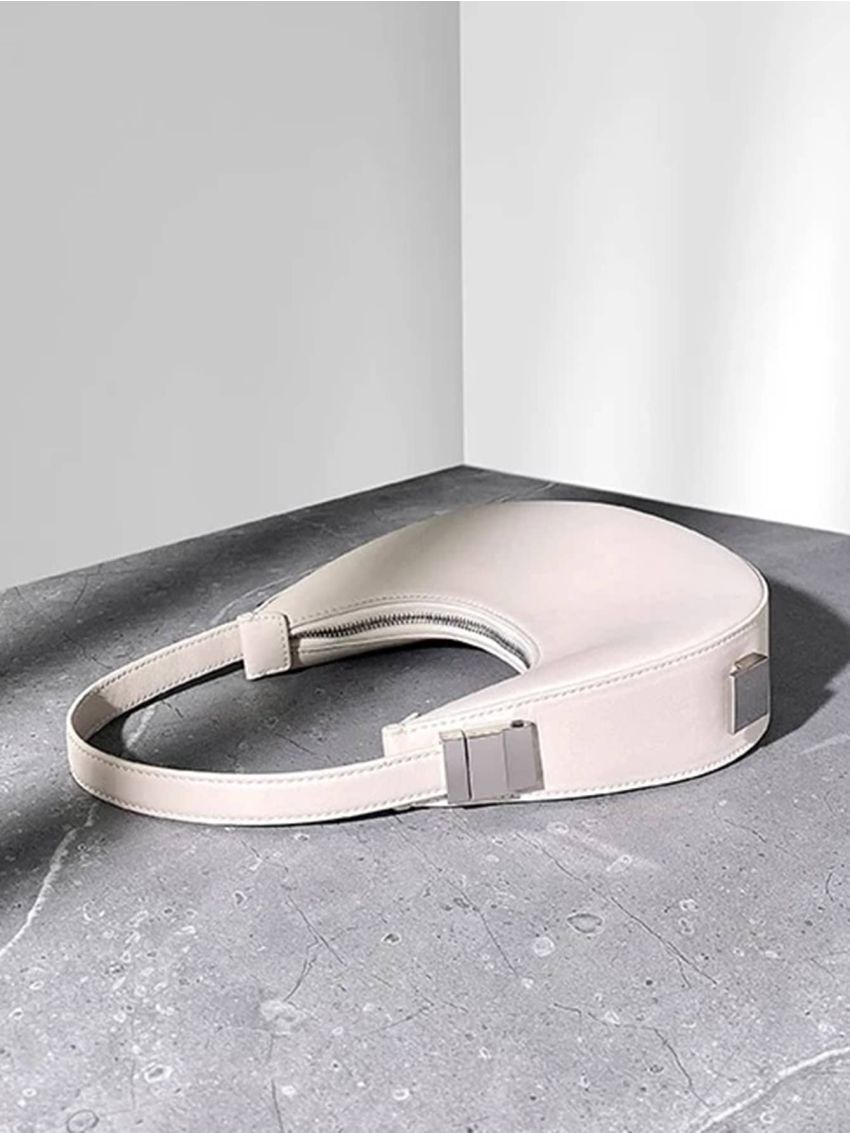 Women's Shoulder Bag, Simple All-match Underarm Bag, Solid Color Baguette Bag, Minimalist Hobo Bag