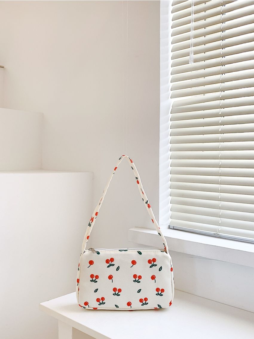 Cherry Pattern Square Bag