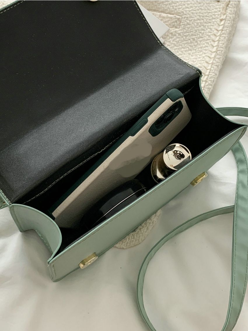 Mini Geometric Graphic Flap Square Bag