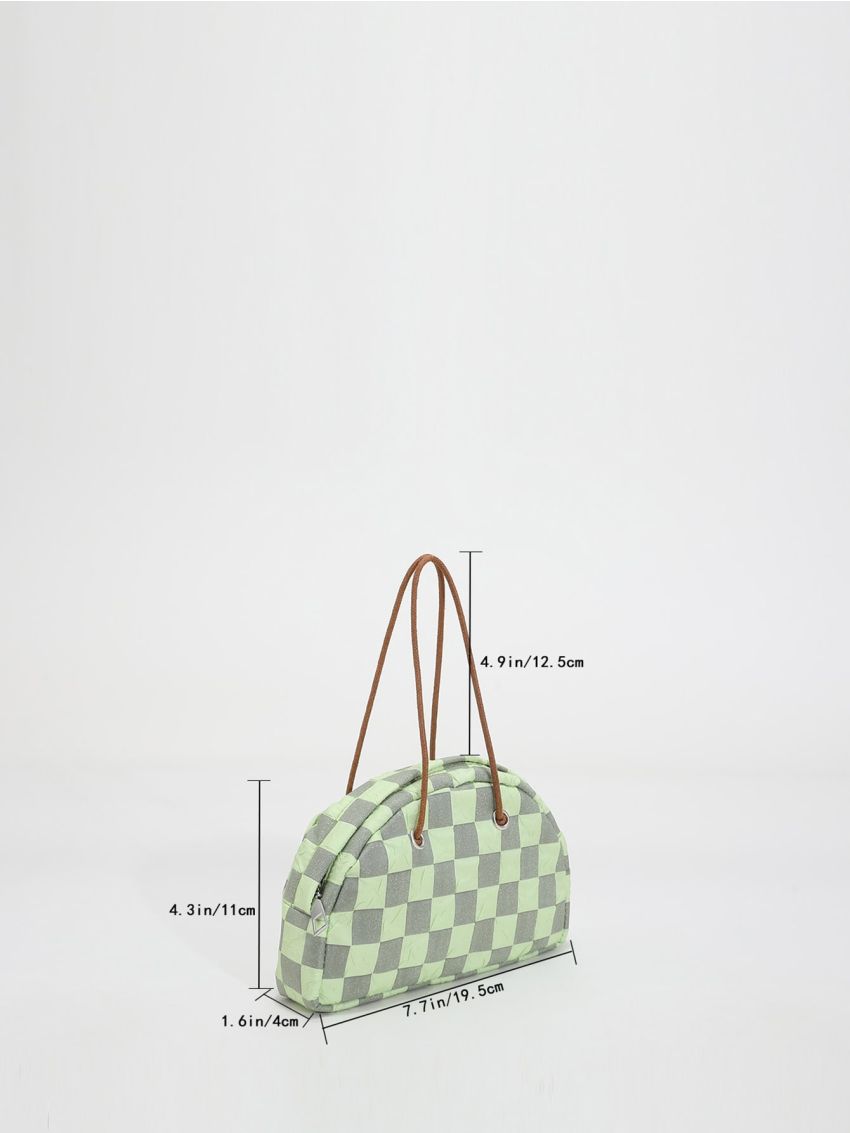 Mini Plaid Pattern Dome Bag