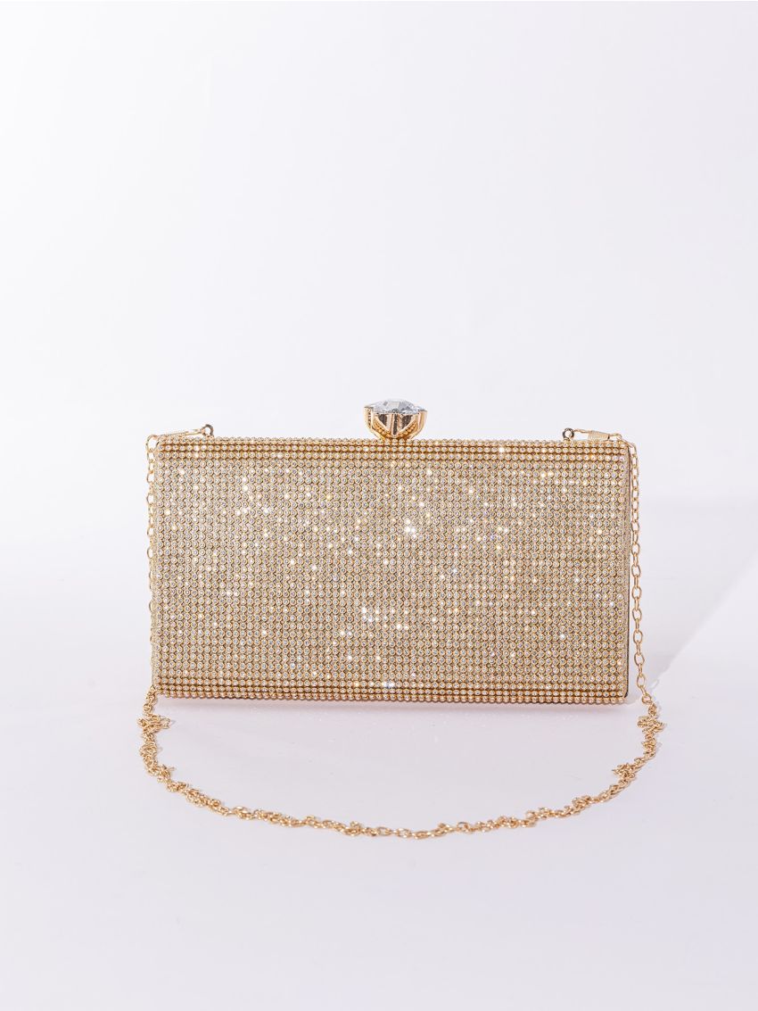 Glitter Rhinestone Decor Box Bag