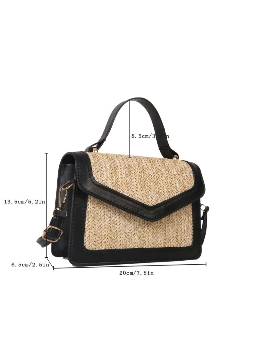 Mini Two Tone Straw Bag