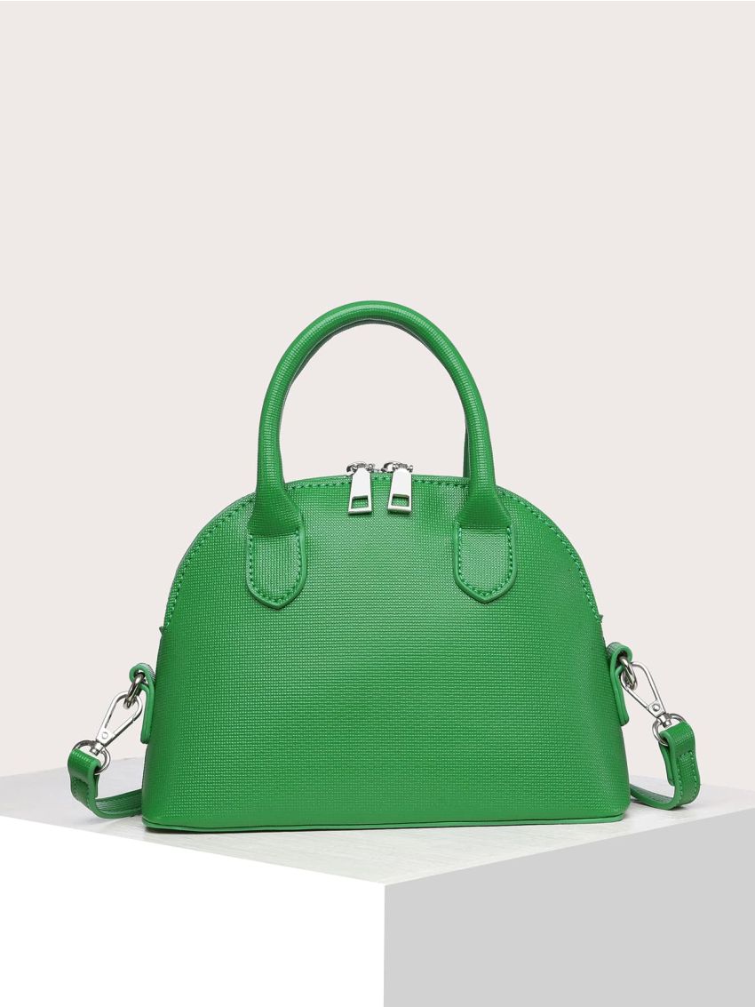 Neon Green Double Handle Dome Bag