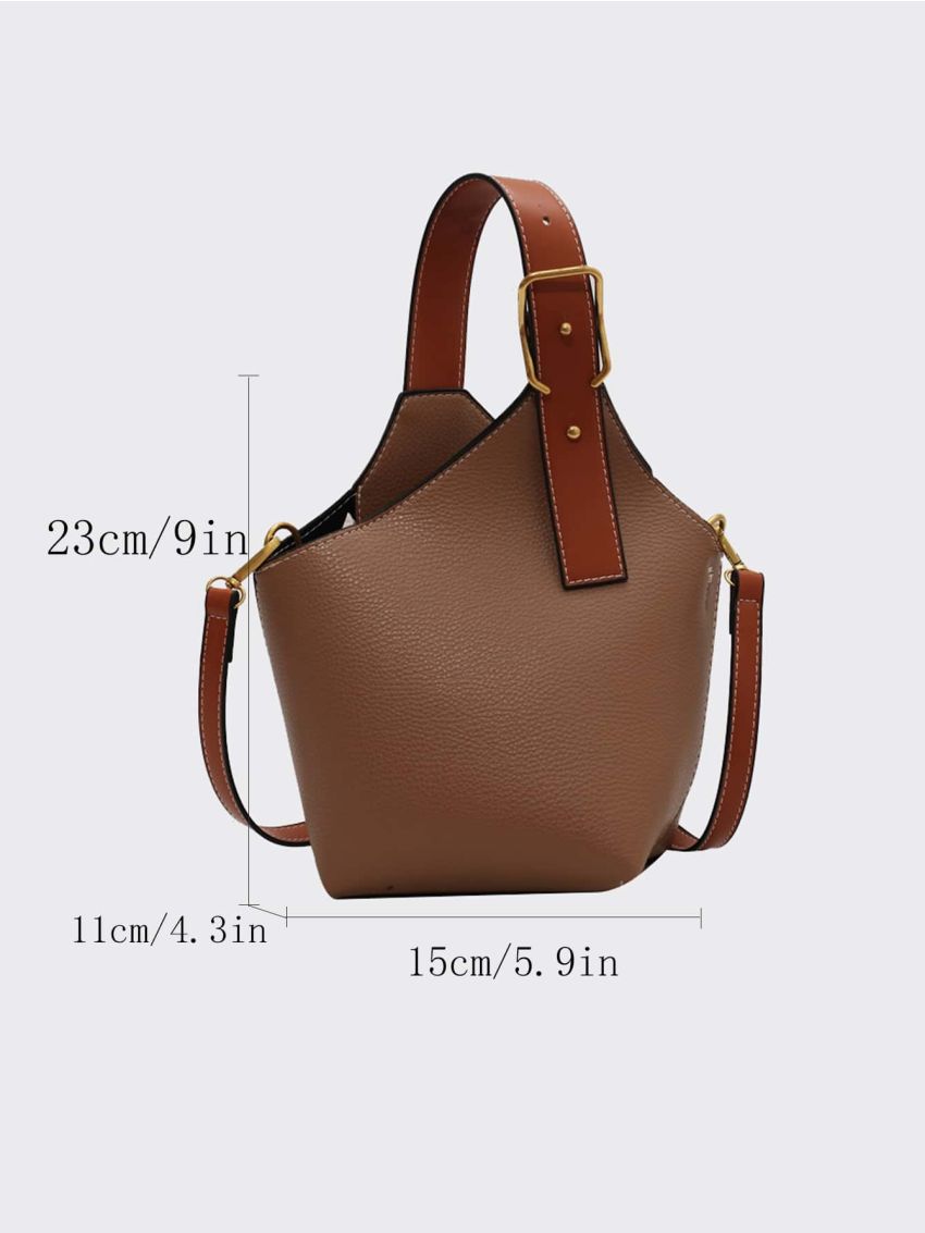 Mini Litchi Embossed Bucket Bag