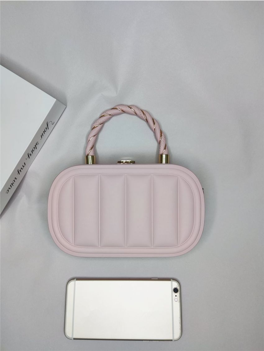 Mini Twist Top Handle Chain Box Bag