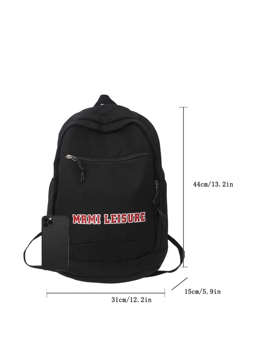 Letter Graphic Functional Backpack