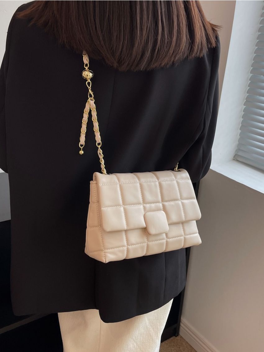 Quilted Flap Square Bag