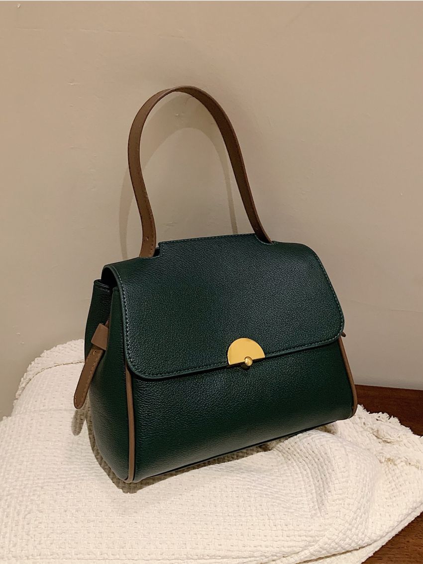 Metal Decor Flap Square Bag