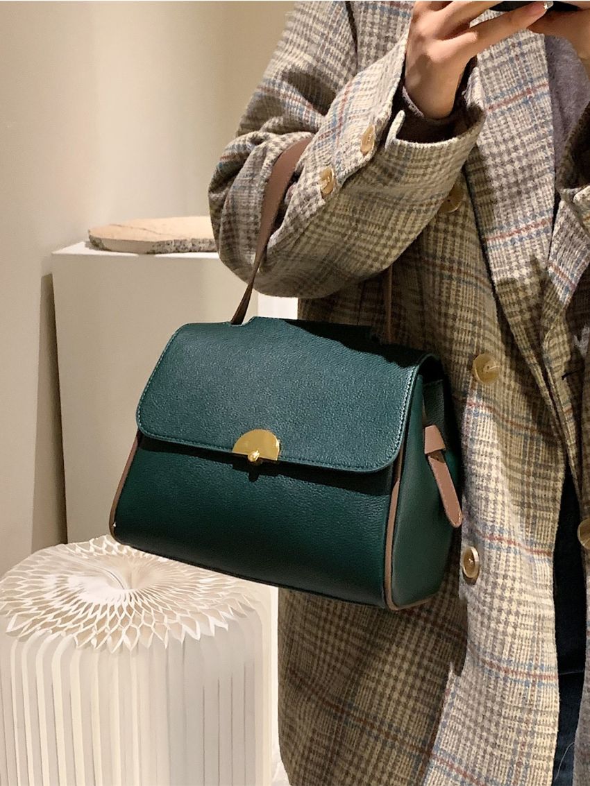 Metal Decor Flap Square Bag