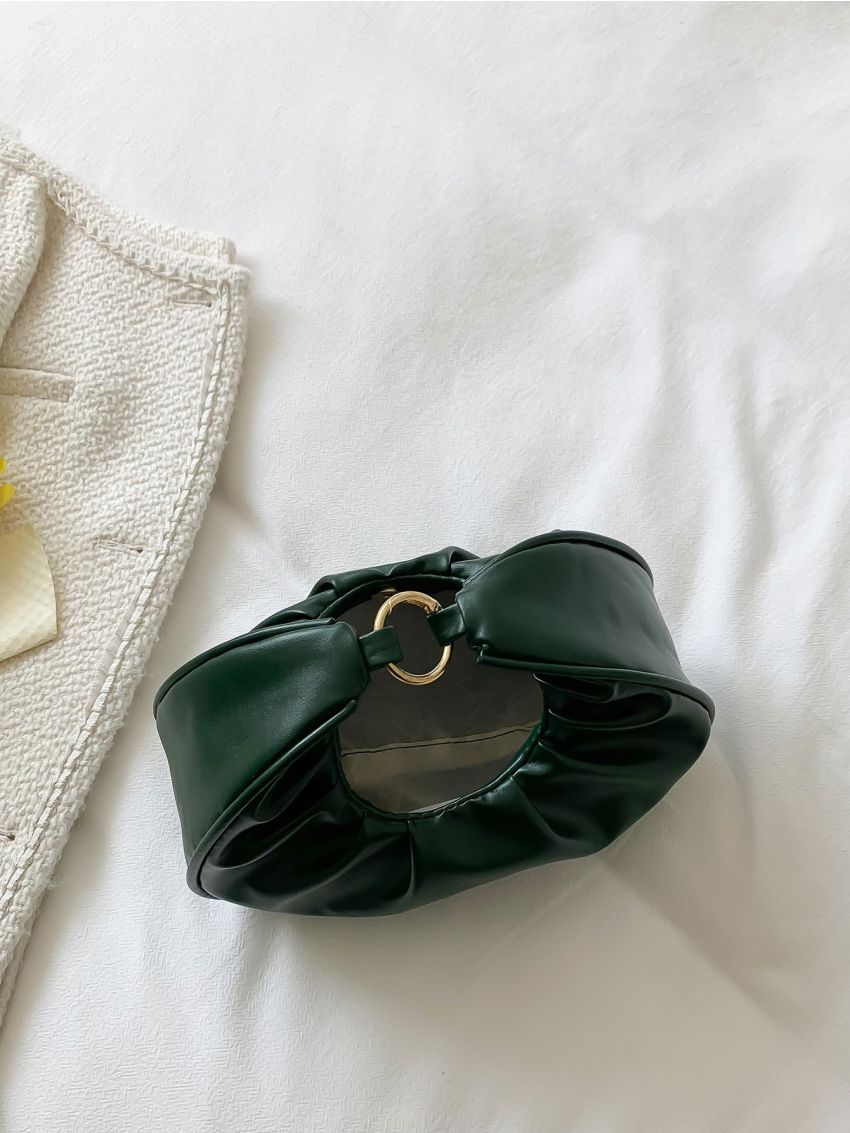 Mini Neon Pink Ruched Bag