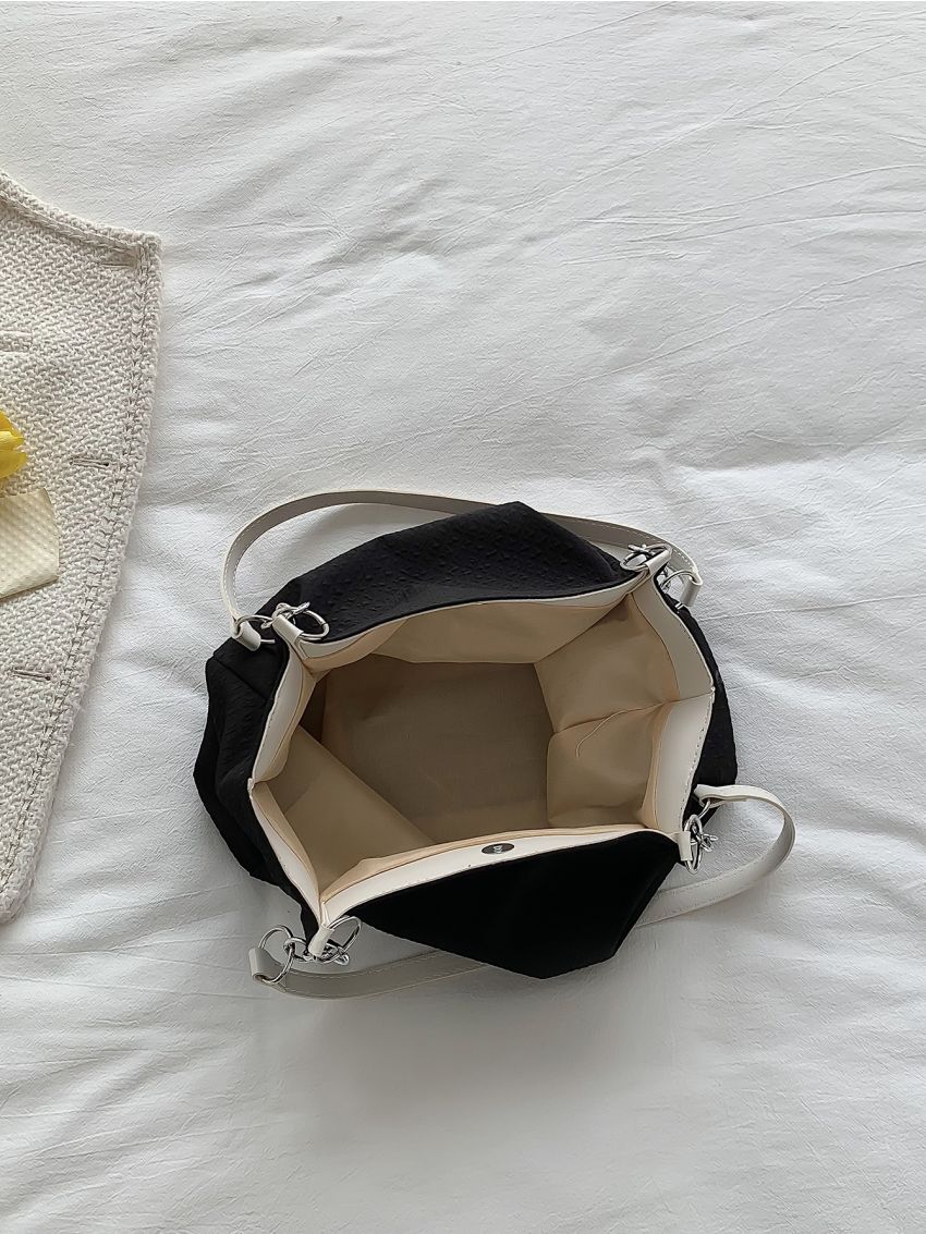 Double Handle Chain Shopper Bag