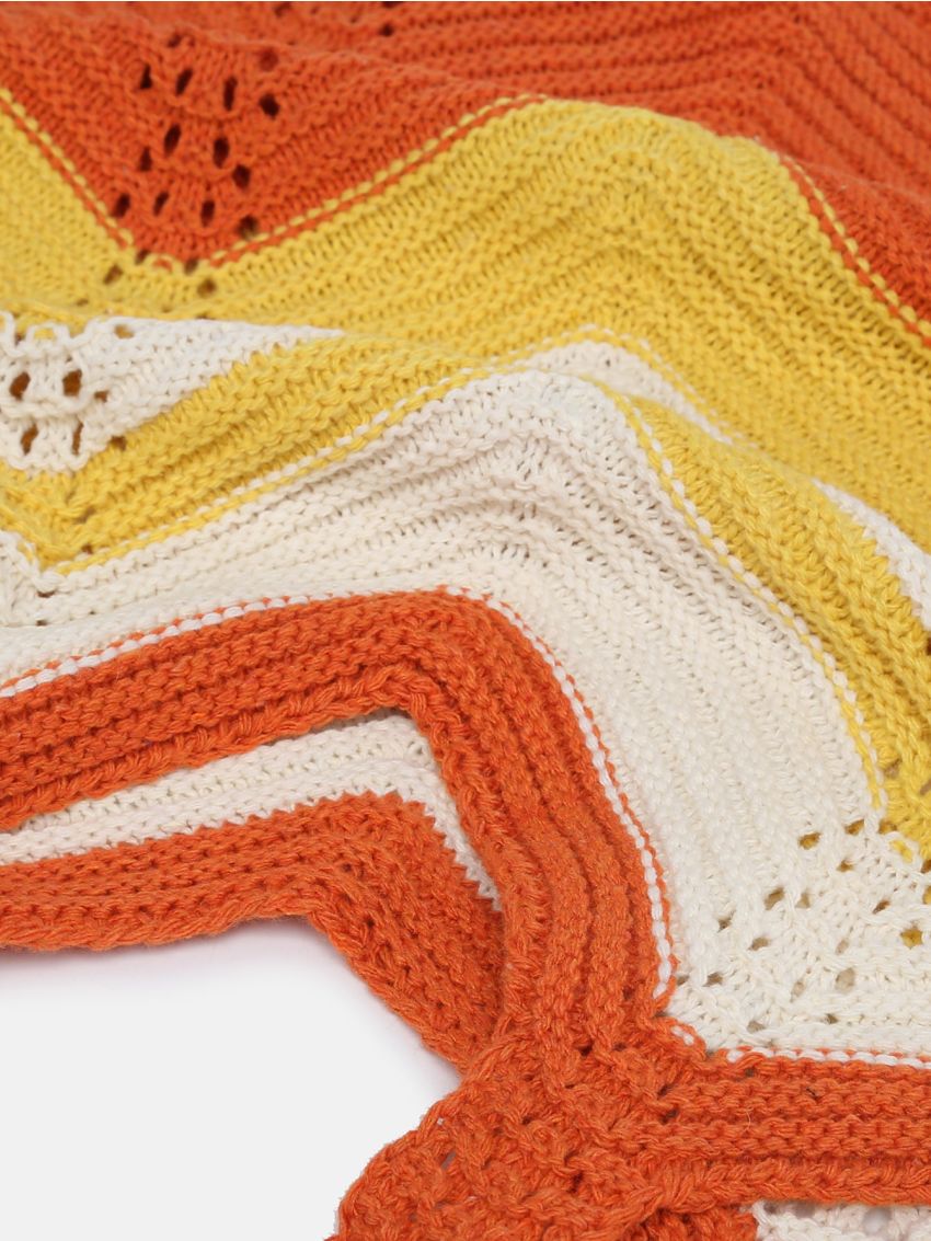 Small Crochet Bag Chevron Pattern Fashionable Fabric For Shopping