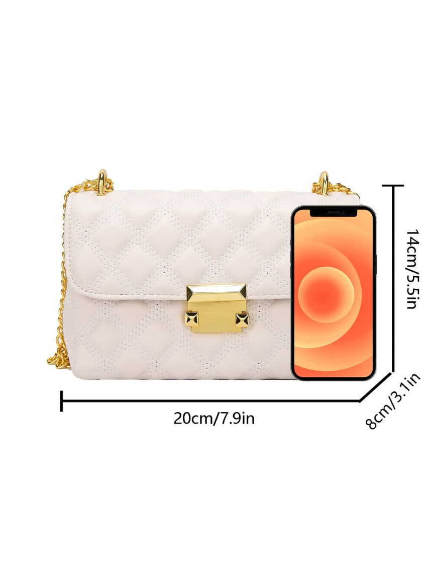 Mini Stitch Detail Chain Flap Square Bag