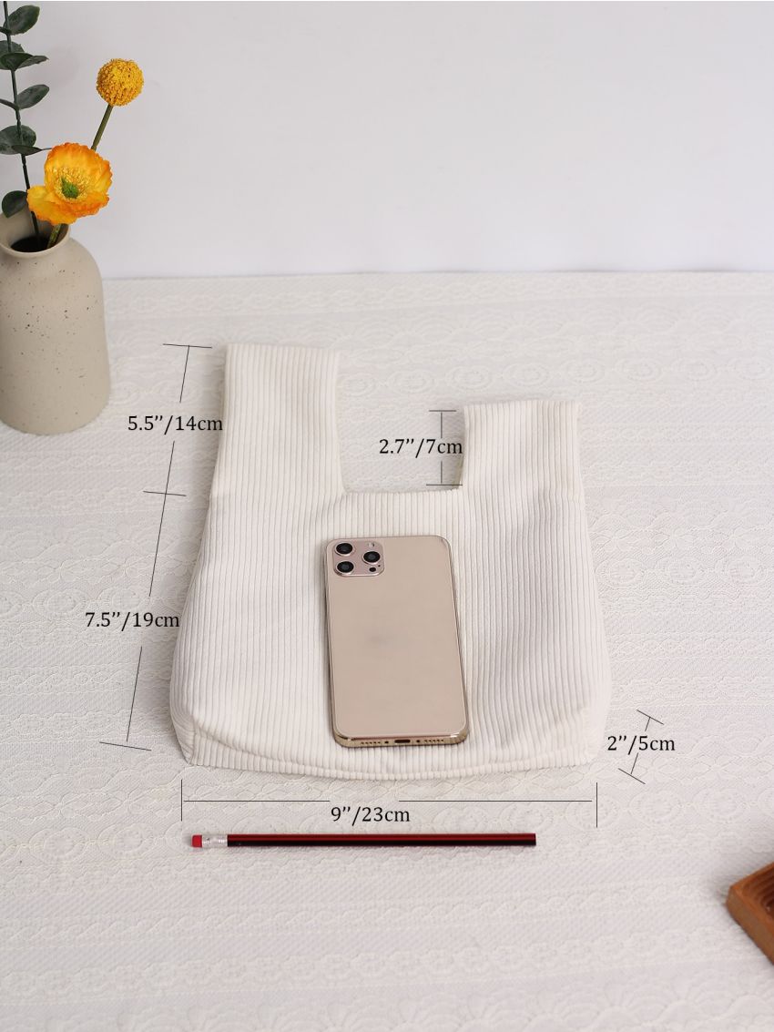 Minimalist Corduroy Hobo Bag